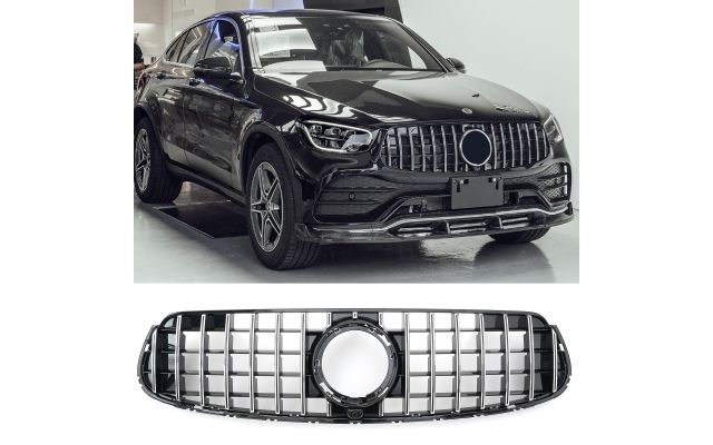 GRILL COMPATIBLE WITH MERCEDES-BENZ X253 C253 GLC - GLC COUPE WITHOUT AMG  LINE PACKAGE CHROME 2020